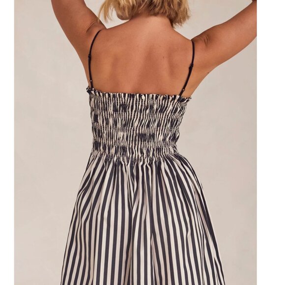 Striped Black and White Maxi Dress - Picture 7 of 10